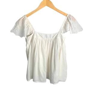 Maria Stanley Lindsey Off the Shoulder White Crop Top size 0